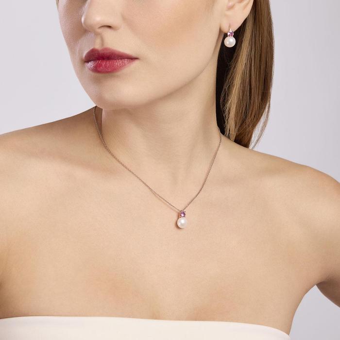 Boucles d'oreilles avec perles et tourmaline synthétique Faire-part de mariage
