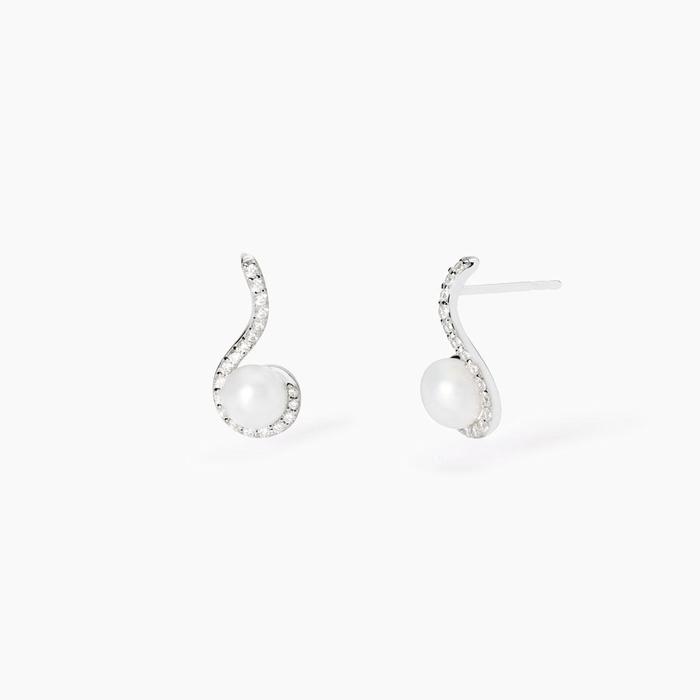 Boucles d'oreilles Symphony en perles et zircones