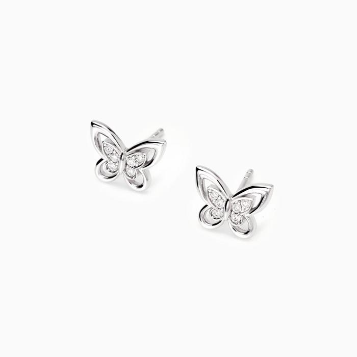 Boucles d'oreilles Spring Life Papillon et Zircone