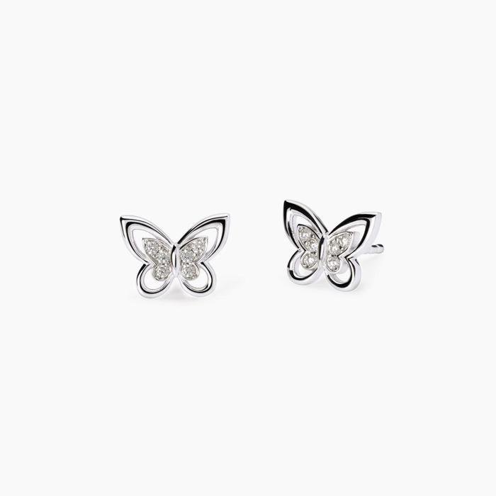 Boucles d'oreilles Spring Life Papillon et Zircone