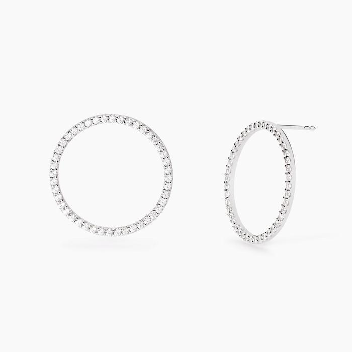 Boucles d'oreilles créoles en argent soleil