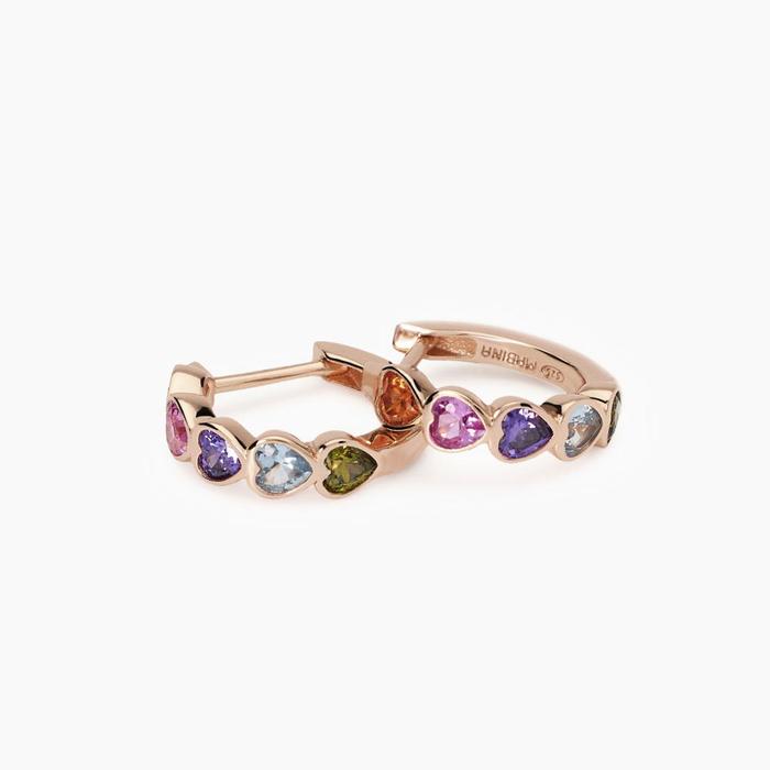 Boucles d'oreilles cœur multicolores Stupendo Thought