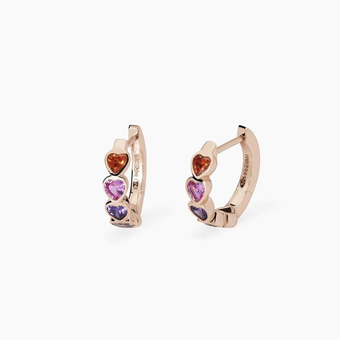 Boucles d'oreilles cœur multicolores Stupendo Thought