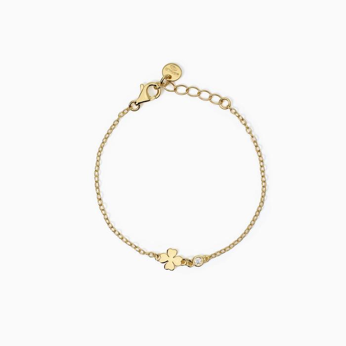 Bracelet enfant avec trèfle à quatre feuilles Trouvez-moi