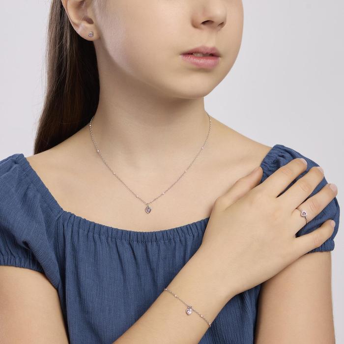 Petit Cœur heart pendant bracelet for girls