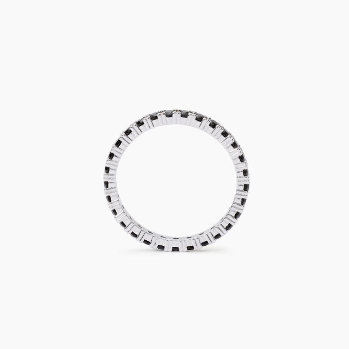 Anello uomo con zirconi neri Heritage