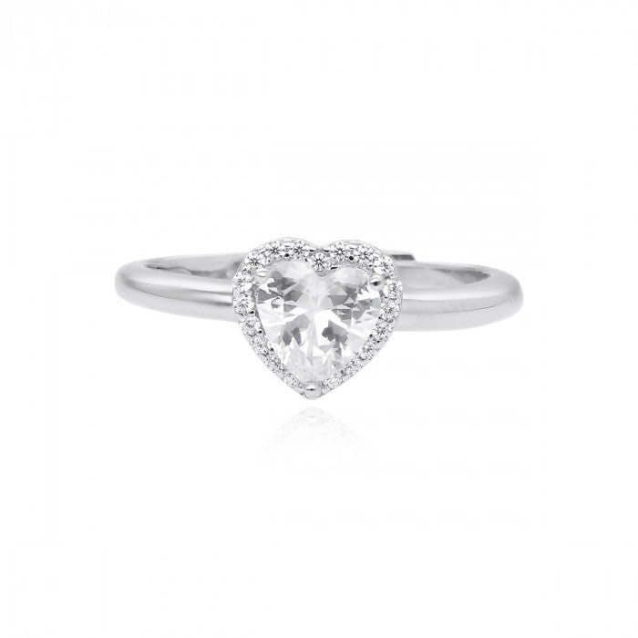 SOLITAIRE HEART RING