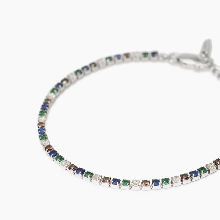 Bracelet de tennis multicolore pour homme Mini Tennis