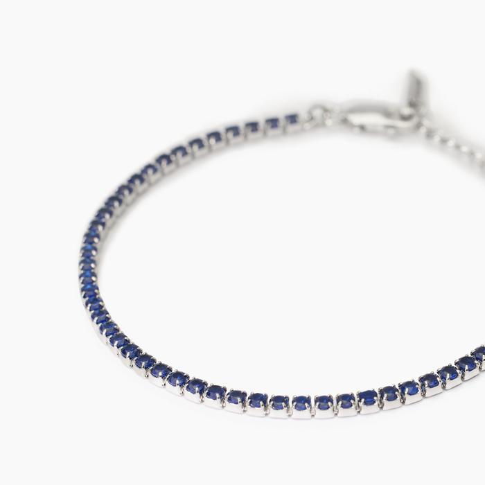 Bracelet de tennis pour homme avec saphirs synthétiques Mini Tennis