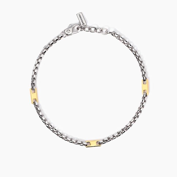 Men's bracelet with gold plated elements Active