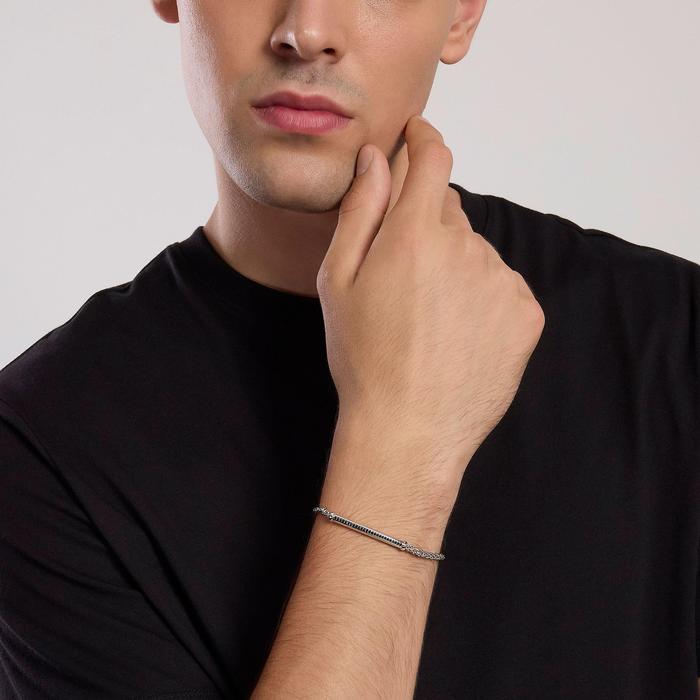 Bracelet homme avec chaîne à pointes Singapour