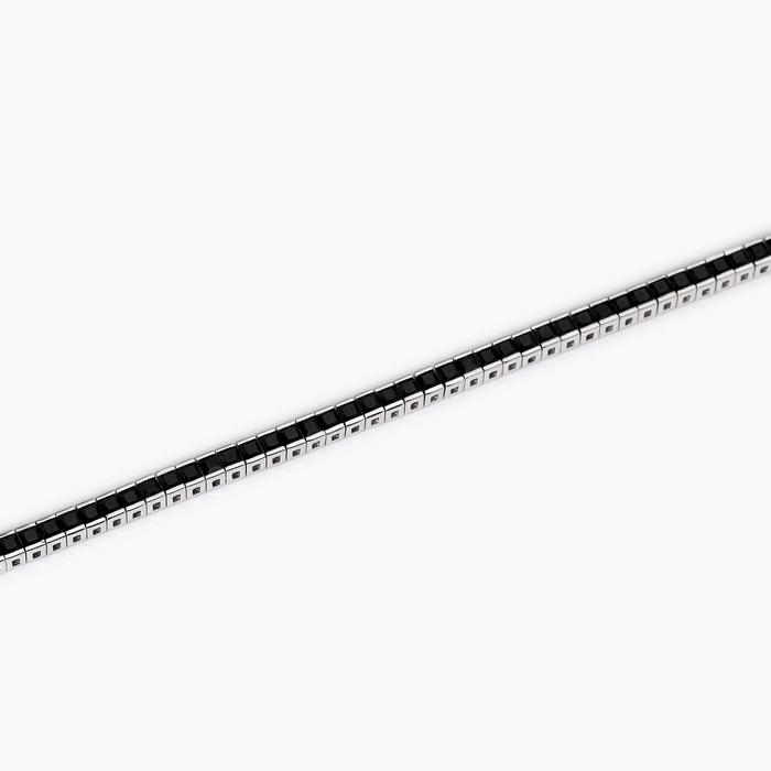 Bracciale tennis uomo con zirconi neri Tennis Club