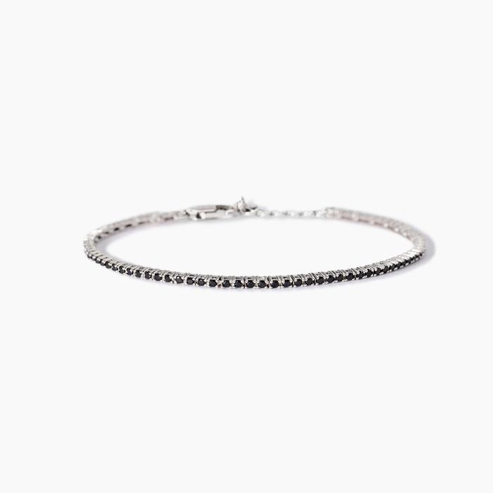Tennis Club Men's Black Zirconia Tennis Bracelet