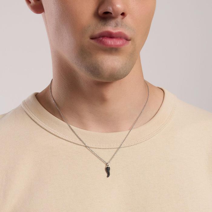 Men's necklace with lucky horn Il Quattrino