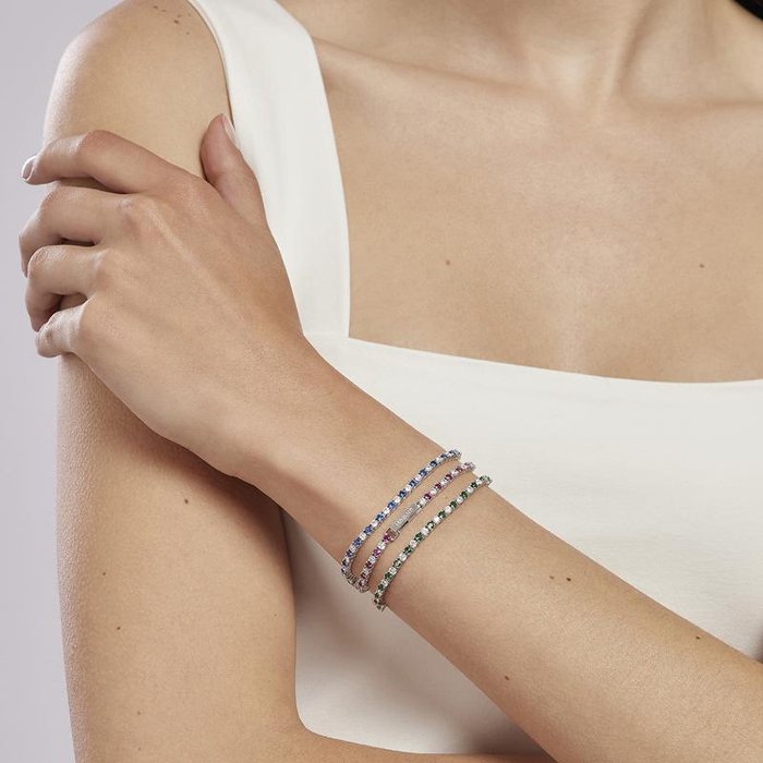 Tennis Club Synthetic Sapphire Tennis Bracelet