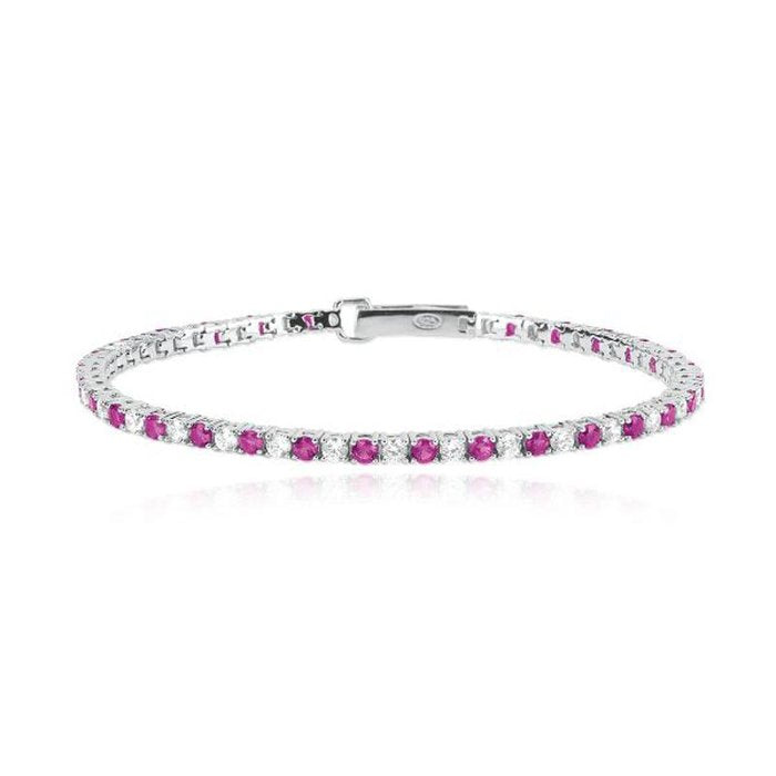 BRACCIALE TENNIS CON PIETRE COLORATE