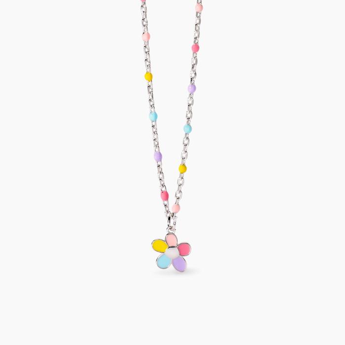 Collier ras du cou pour fille avec fleur