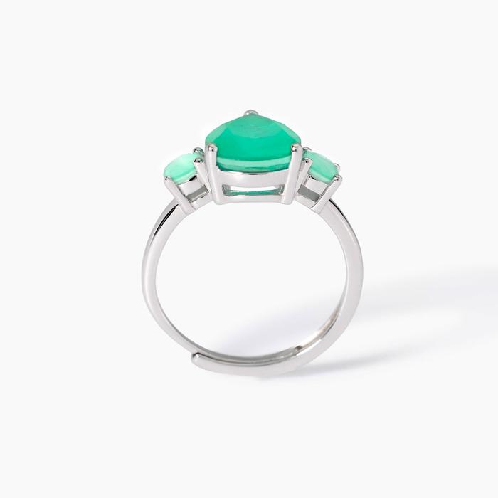 Santorini Green Glass Fusion Stone Ring