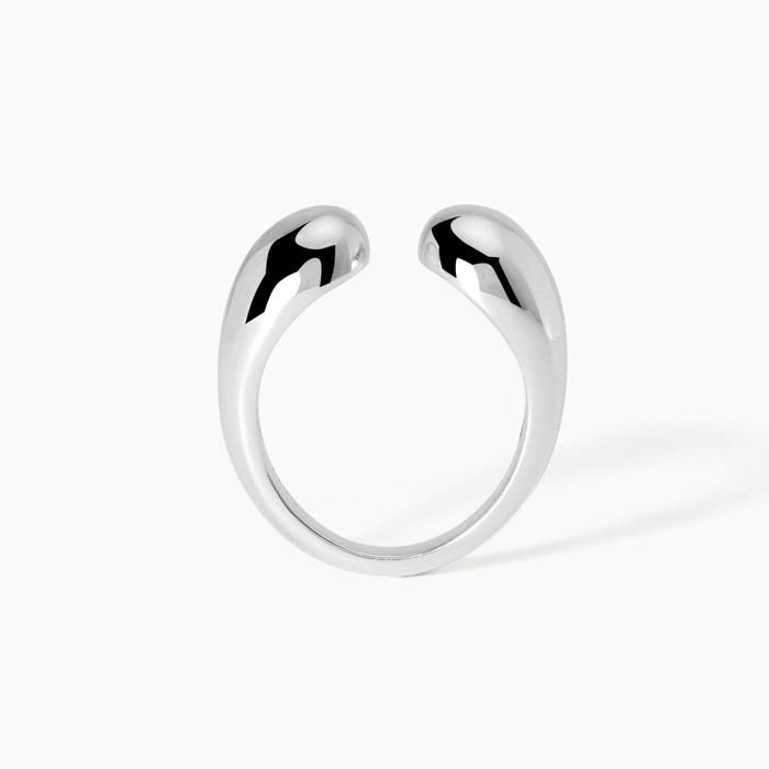 Chunky open ring in silver Buonumore