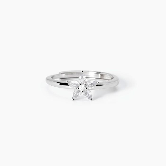 Bague en argent avec fleur Spell