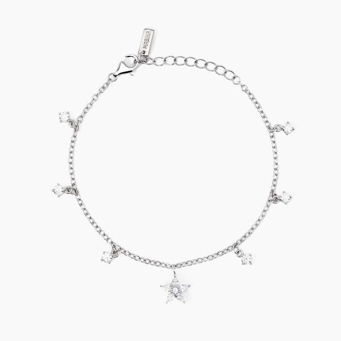 Silver bracelet with flower pendant Incantesimo