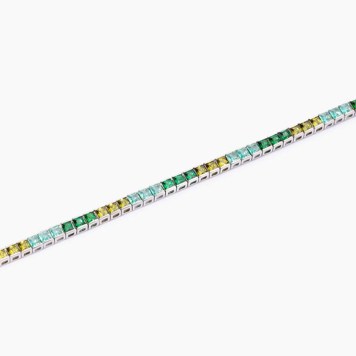 Bracciale tennis con zirconi colorati Tennis Club