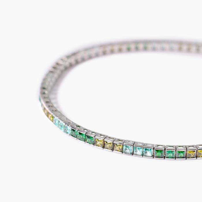 Bracciale tennis con zirconi colorati Tennis Club