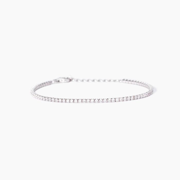 Bracelet de tennis Mini Tennis en argent et zircone