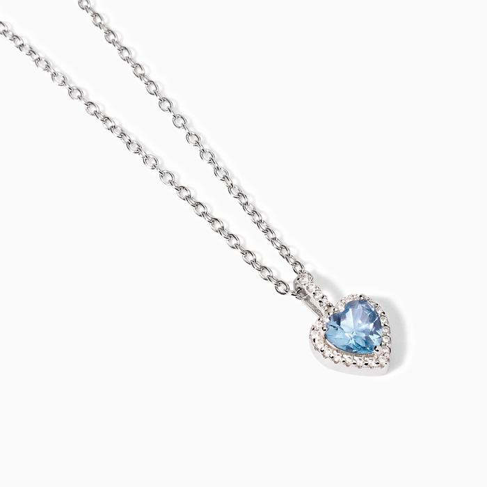 Love Affair Synthetic Aquamarine Silver Choker