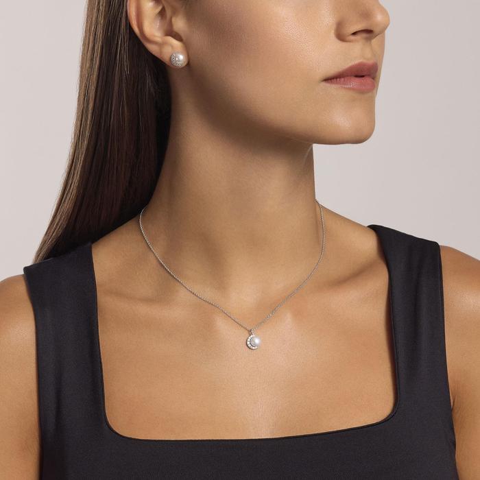 Collier ras du cou en argent avec perles de culture Incontri