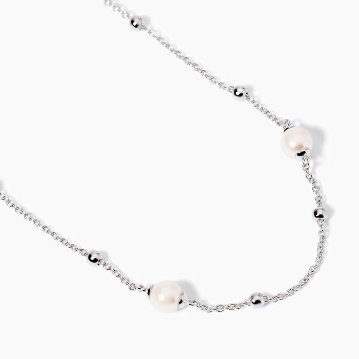 Collier ras du cou en argent et perles coquillages Duchessa