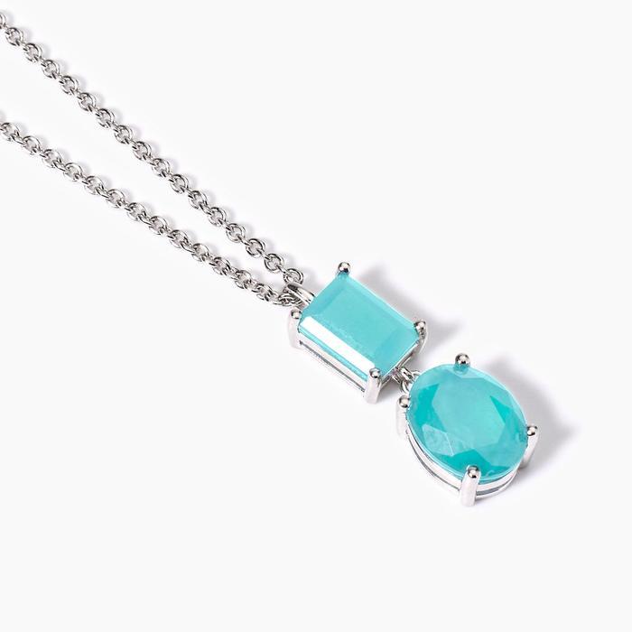 Collier ras du cou en verre fusionné bleu clair SANTORINI