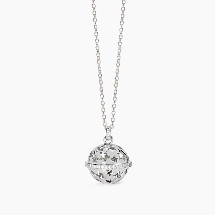 Collier en argent avec pendentif Appel aux anges Fabriqué avec amour