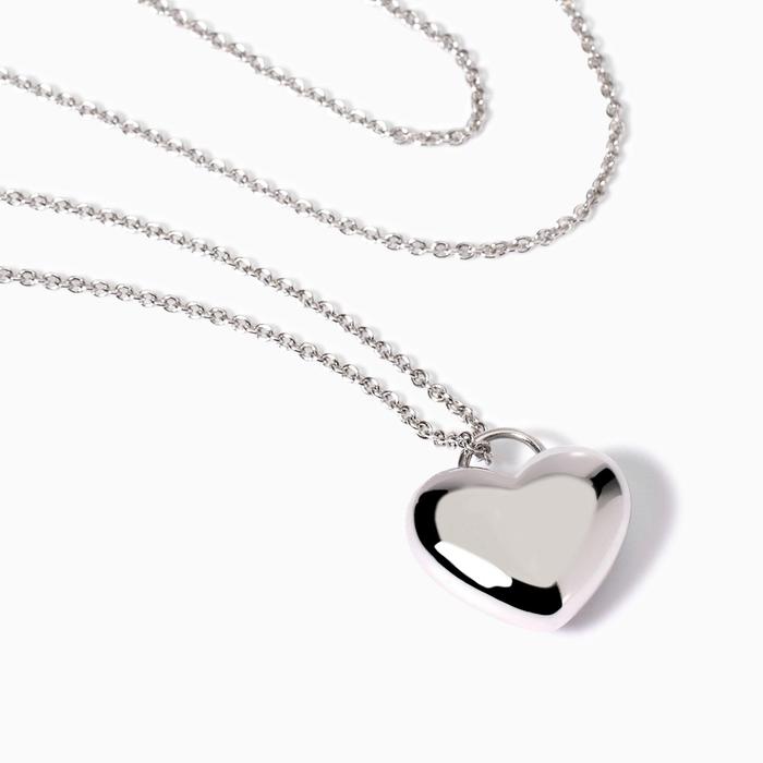 Silver necklace with heart pendant Feeling