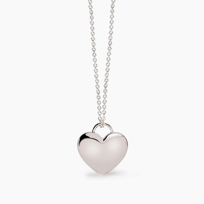 Silver necklace with heart pendant Feeling