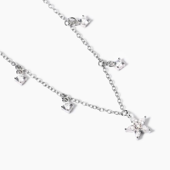 Collier ras du cou en argent avec pendentif fleur Incantesimo