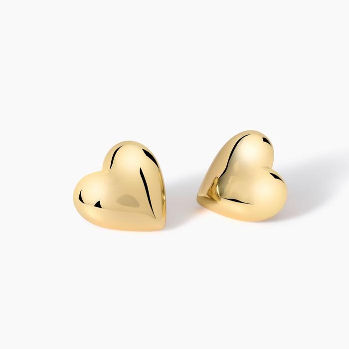Don't Say Love Heart Gold Plated Earrings