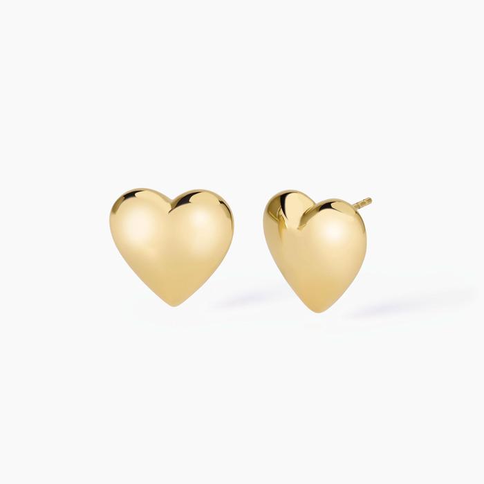 Don't Say Love Heart Gold Plated Earrings