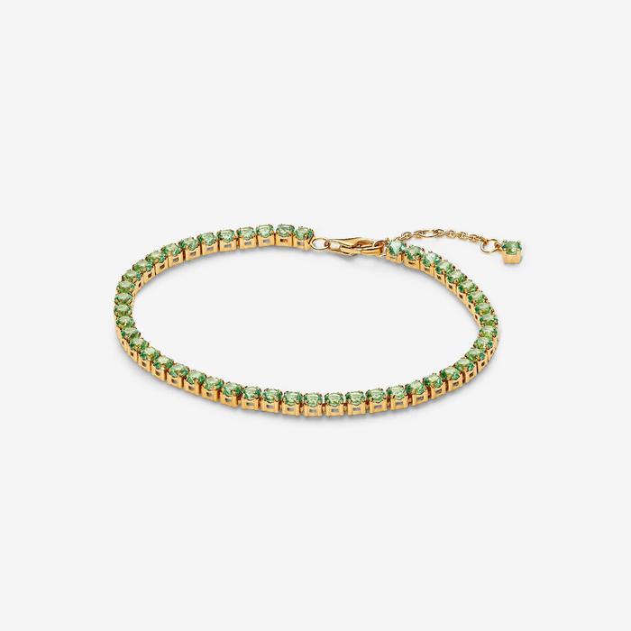Bracciale Tennis Cristalli Verdi