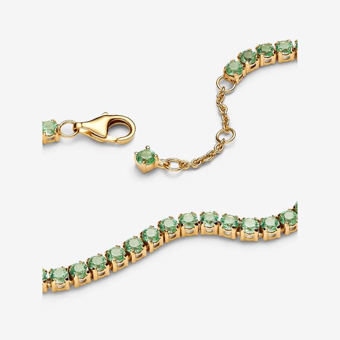 Bracciale Tennis Cristalli Verdi
