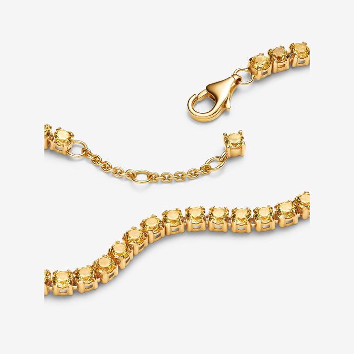 Bracciale Tennis Cristalli Gialli