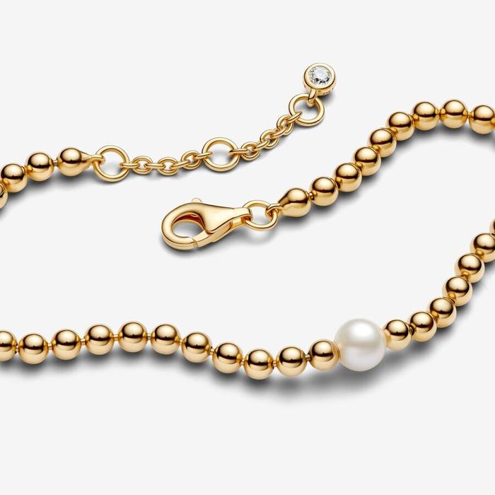 Bracelet with Cultured Freshwater Pearl and Spheres