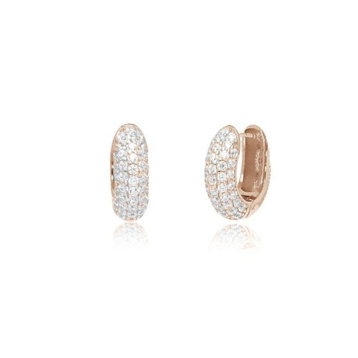 BOUCLES D'OREILLES CRÉOLES PAVÉ