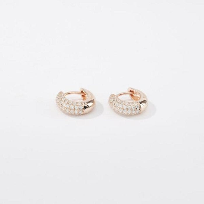 BOUCLES D'OREILLES CRÉOLES PAVÉ