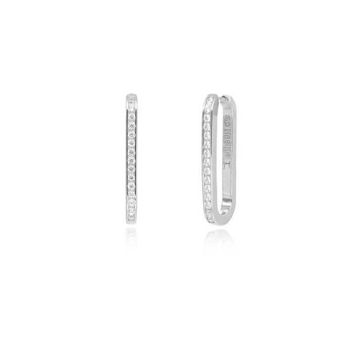 OVAL EARRINGS WITH STONES
