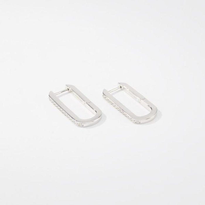 OVAL EARRINGS WITH STONES
