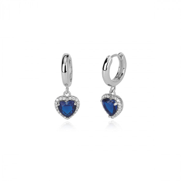 SAPPHIRE HEART EARRINGS