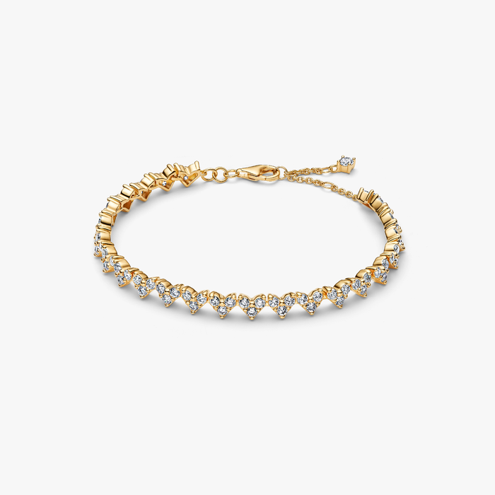 Bracciale Cuori con Tre Pietre