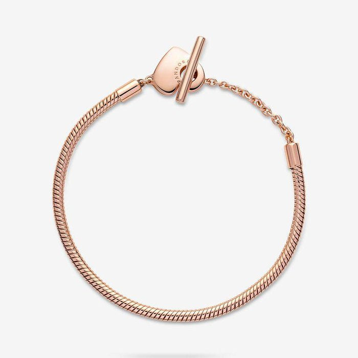 Bracciale con Chiusura a T e Cuore