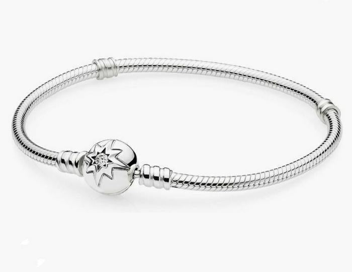 Bracelets Disney, Bracciale Moments in maglia snake e Mickey Mouse scintillante